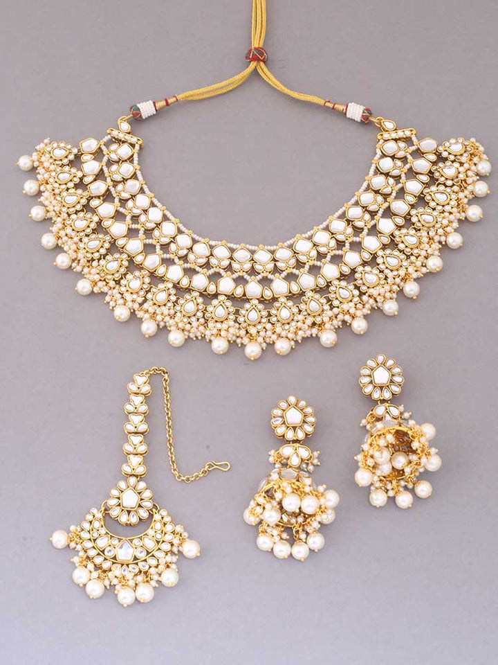 Ivory Abhaya Kundan Jewellery Set