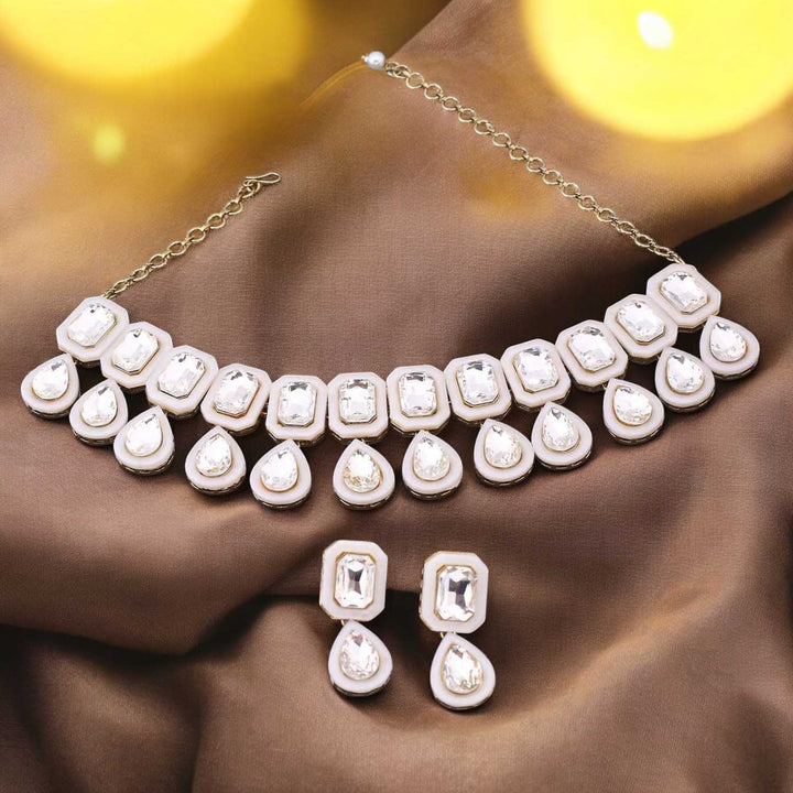 Ivory Abihaya Kundan Jewellery Set