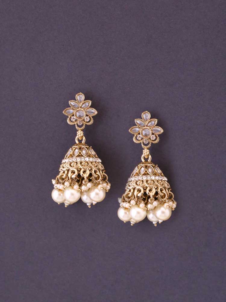 Ivory Aditika Jhumkis