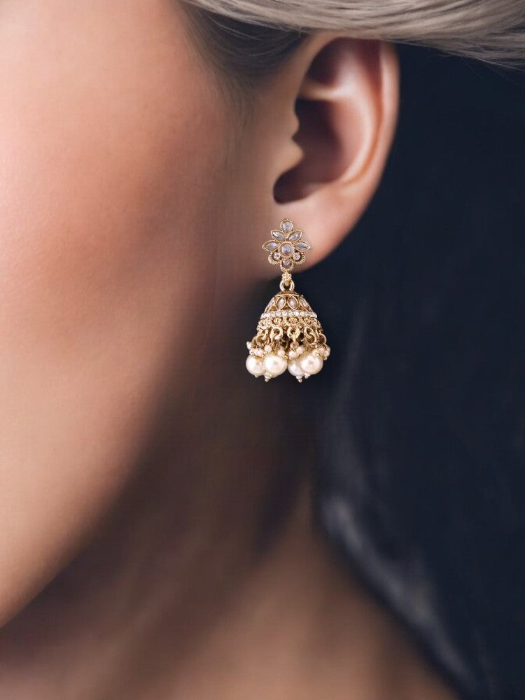Ivory Aditika Jhumkis