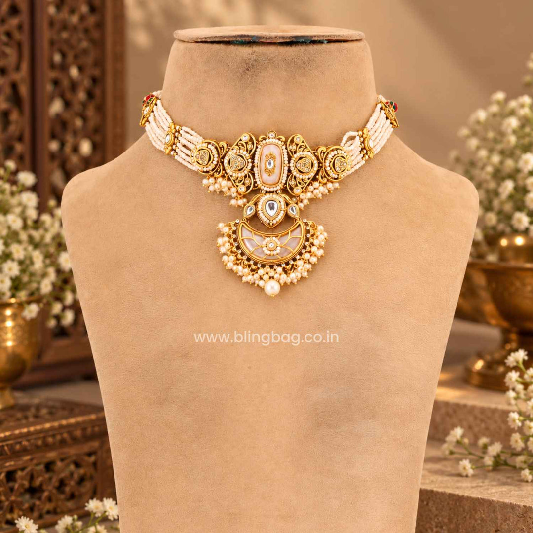 Ivory Ahanvi Kundan Jewellery Set - New Arrival