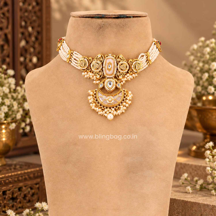 Ivory Ahanvi Kundan Jewellery Set - New Arrival