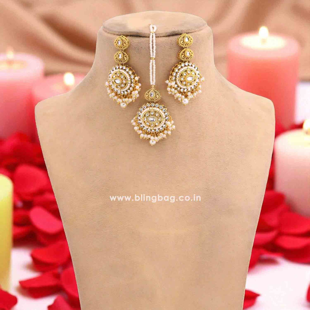 Ivory Ahilya Kundan Jewellery Set