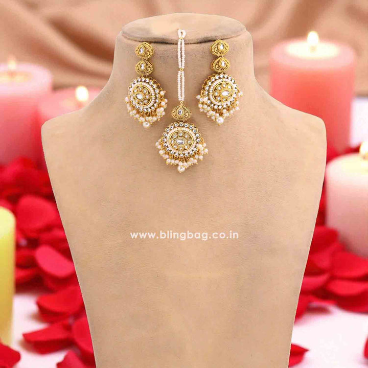 Ivory Ahilya Kundan Jewellery Set