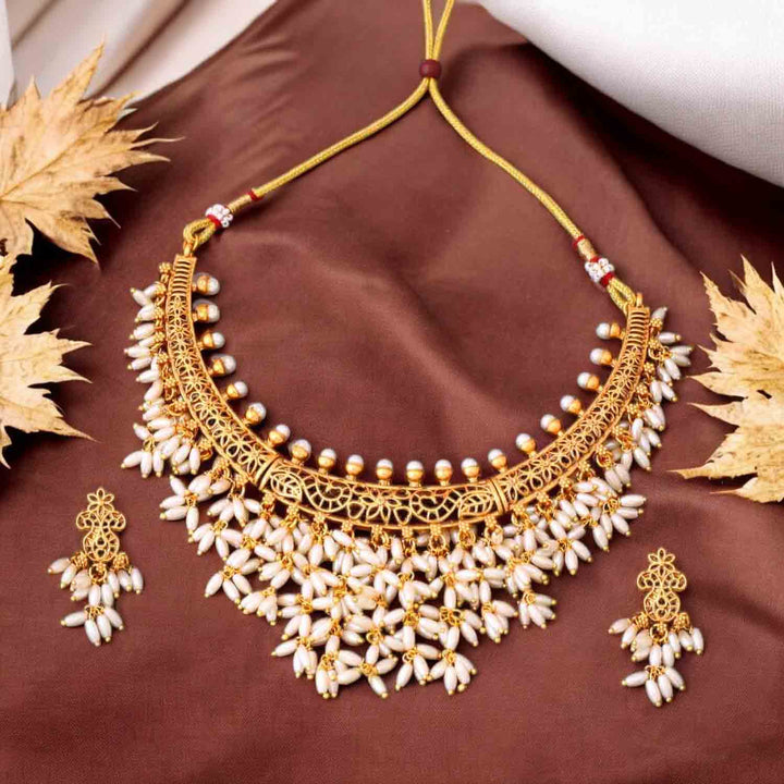Ivory Anchal Antique Jewellery Set -New Arrival