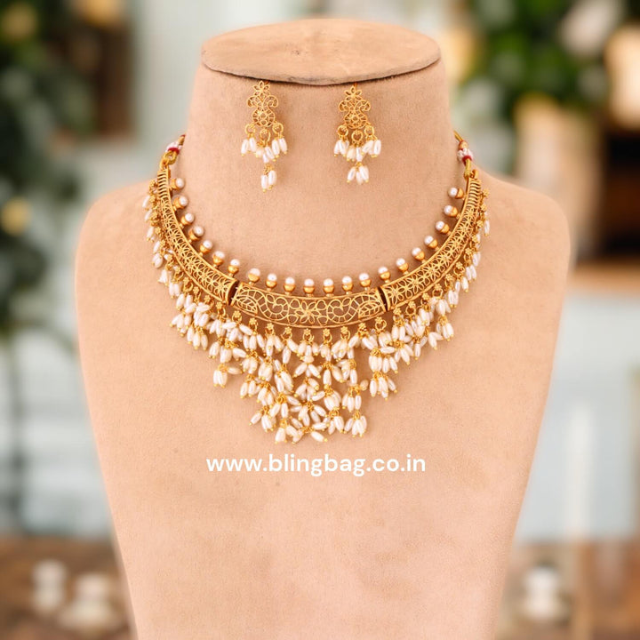 Ivory Anchal Antique Jewellery Set -New Arrival