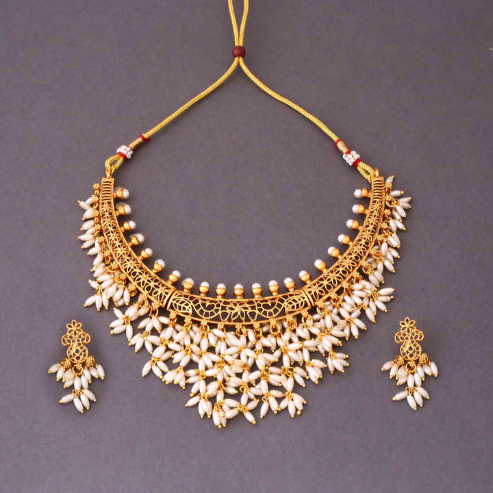 Ivory Anchal Antique Jewellery Set -New Arrival