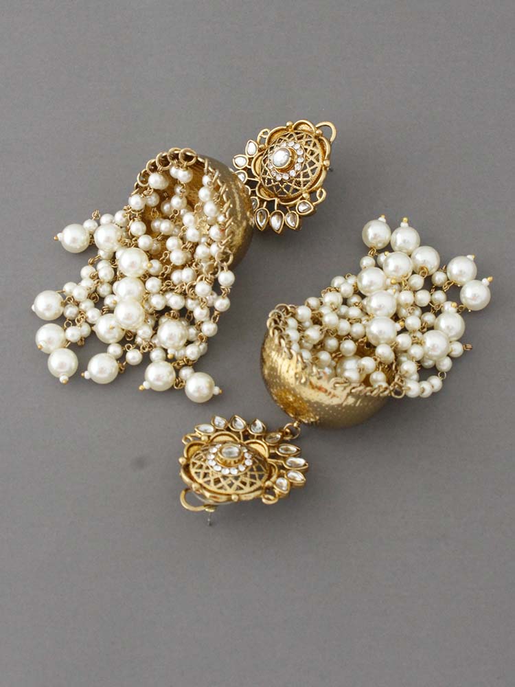 Ivory Anupriya Jhumkis