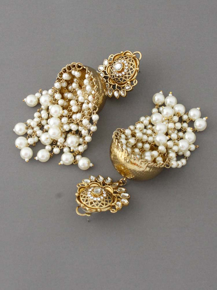 Ivory Anupriya Jhumkis