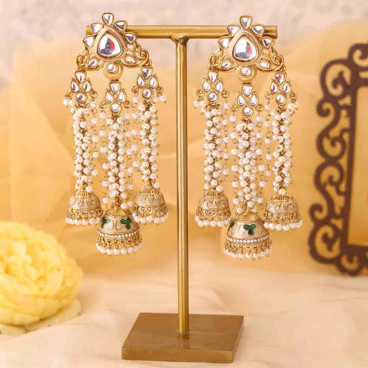 Ivory Anushka Jhumkis