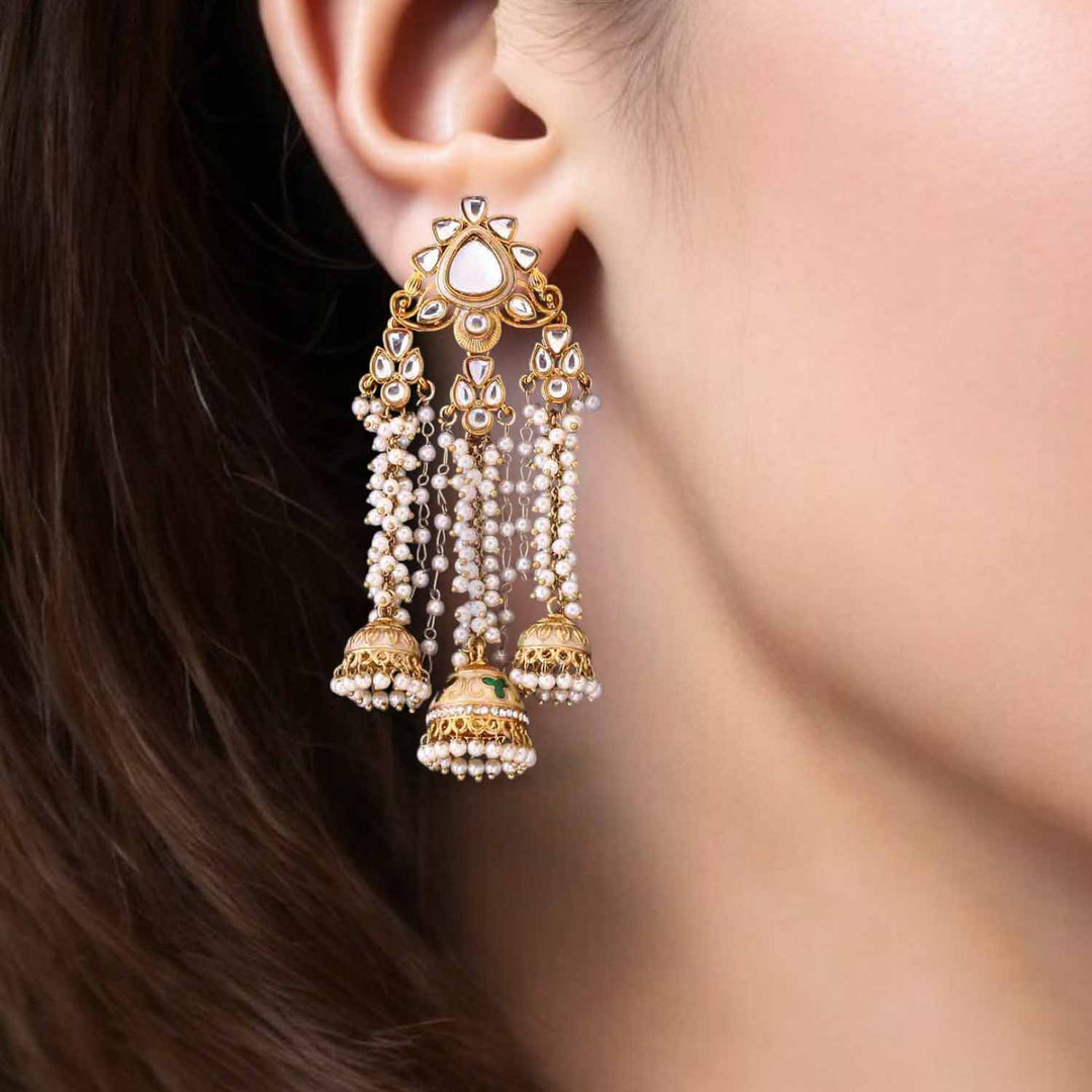 Ivory Anushka Jhumkis