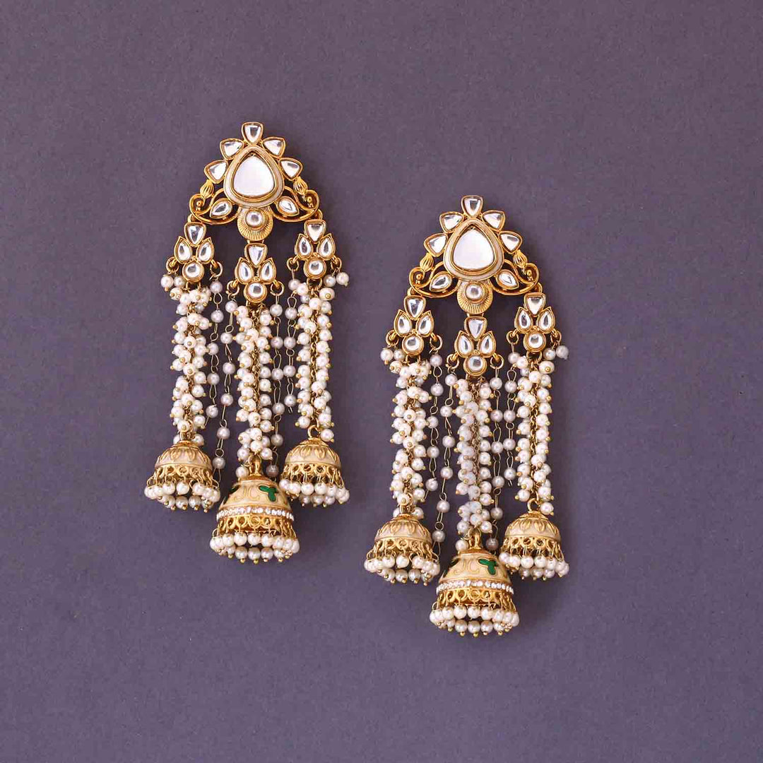 Ivory Anushka Jhumkis