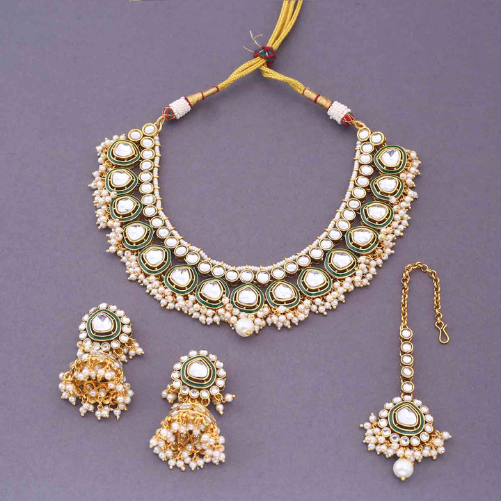 Ivory Arohi Kundan Jewellery Set
