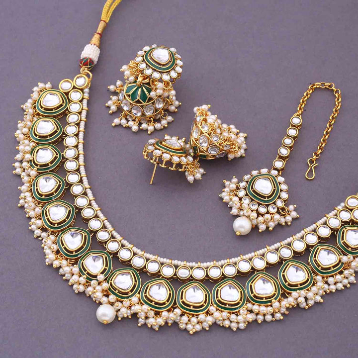 Ivory Arohi Kundan Jewellery Set