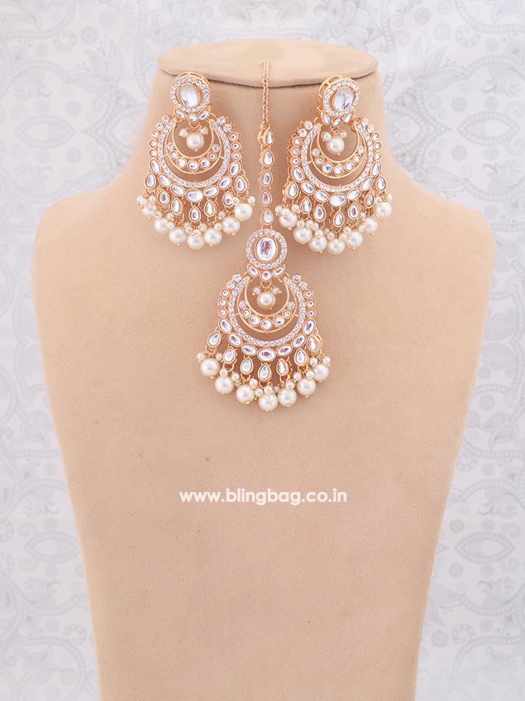 Ivory Arpani Kundan Jewellery Set
