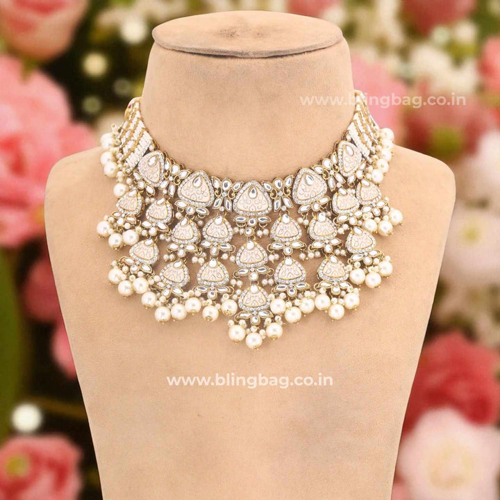 Ivory Ayshana Kundan Jewellery Set