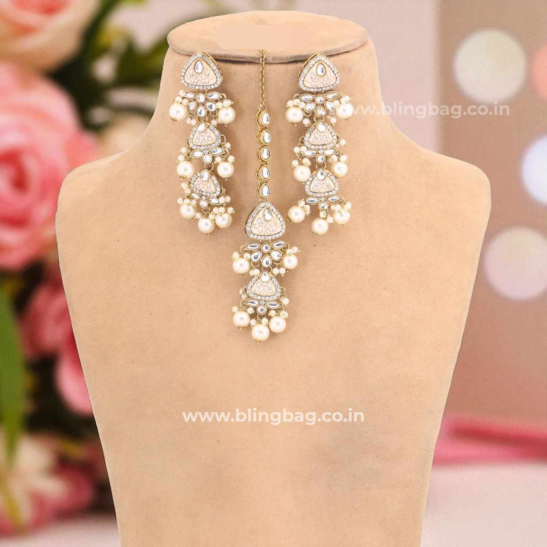 Ivory Ayshana Kundan Jewellery Set