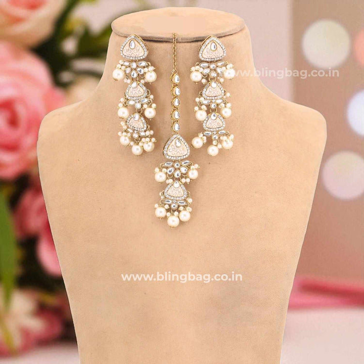 Ivory Ayshana Kundan Jewellery Set