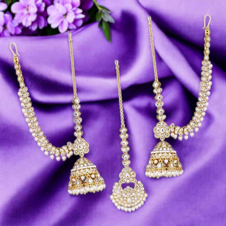 Ivory Brahmin Maang Tikka Set