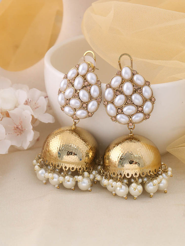 Ivory Bubble Jhumkis