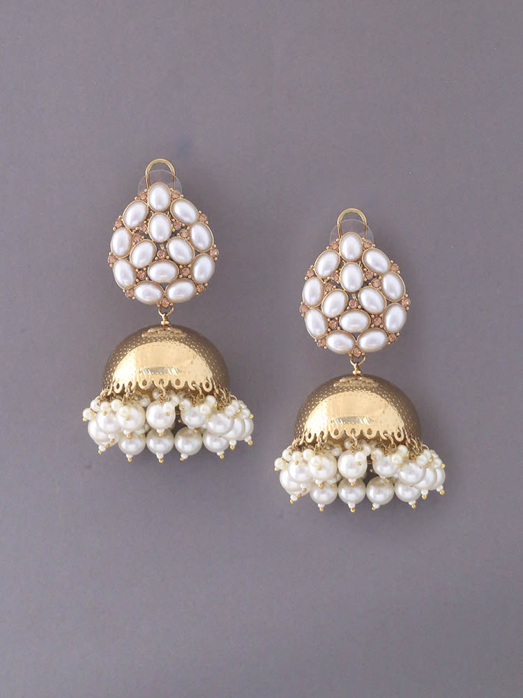 Ivory Bubble Jhumkis