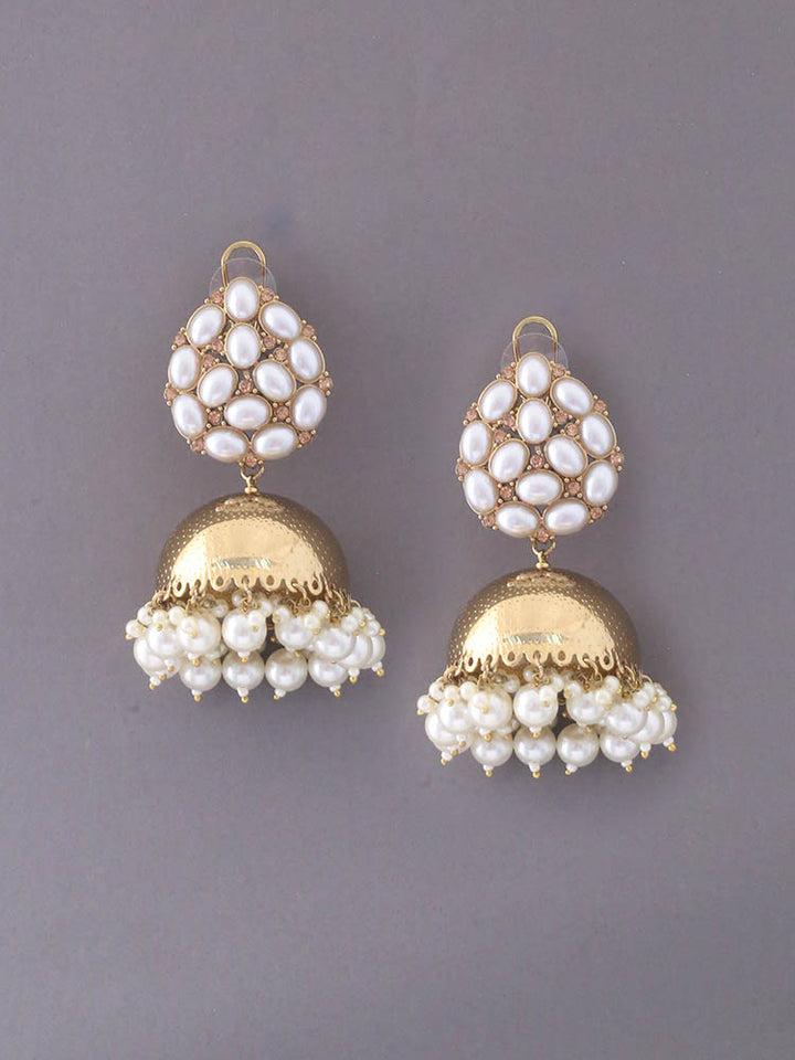 Ivory Bubble Jhumkis