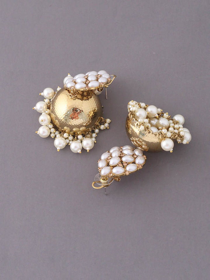Ivory Bubble Jhumkis
