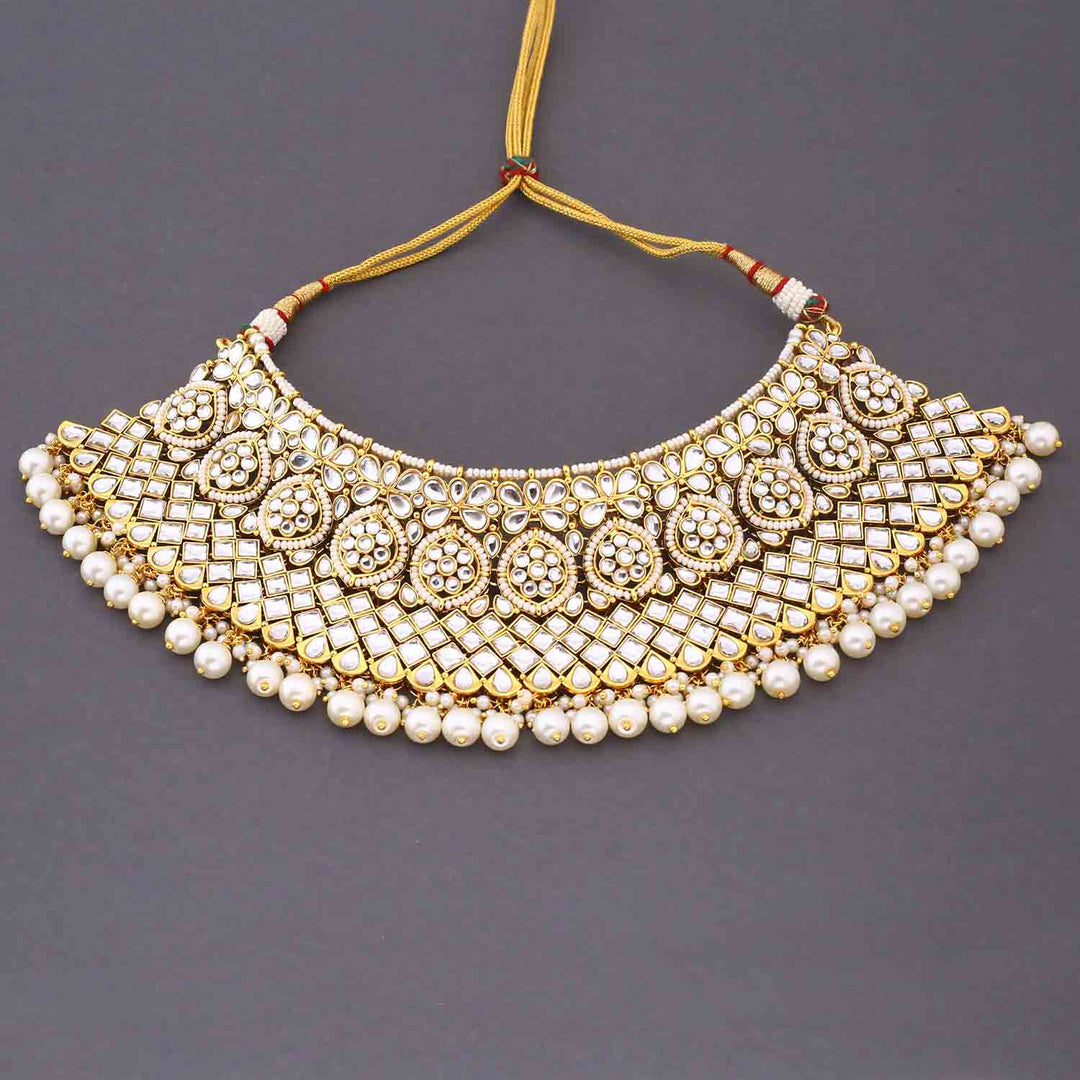 Ivory Charita Kundan Bridal Jewellery Set