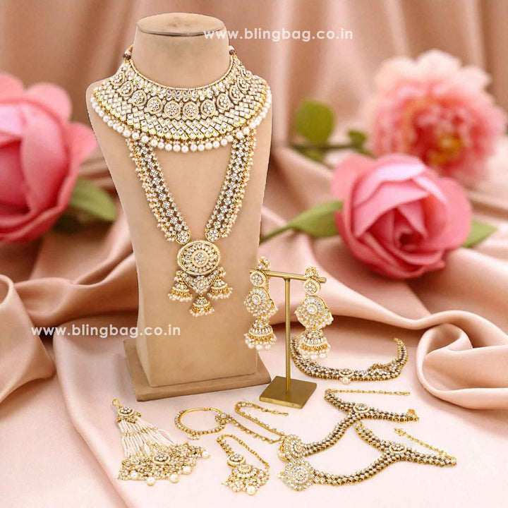 Ivory Charita Kundan Bridal Jewellery Set