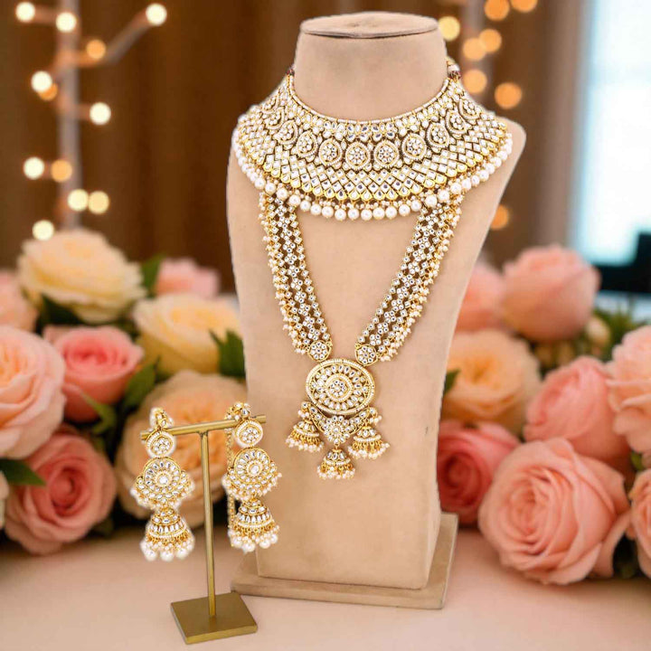 Ivory Charita Kundan Bridal Jewellery Set