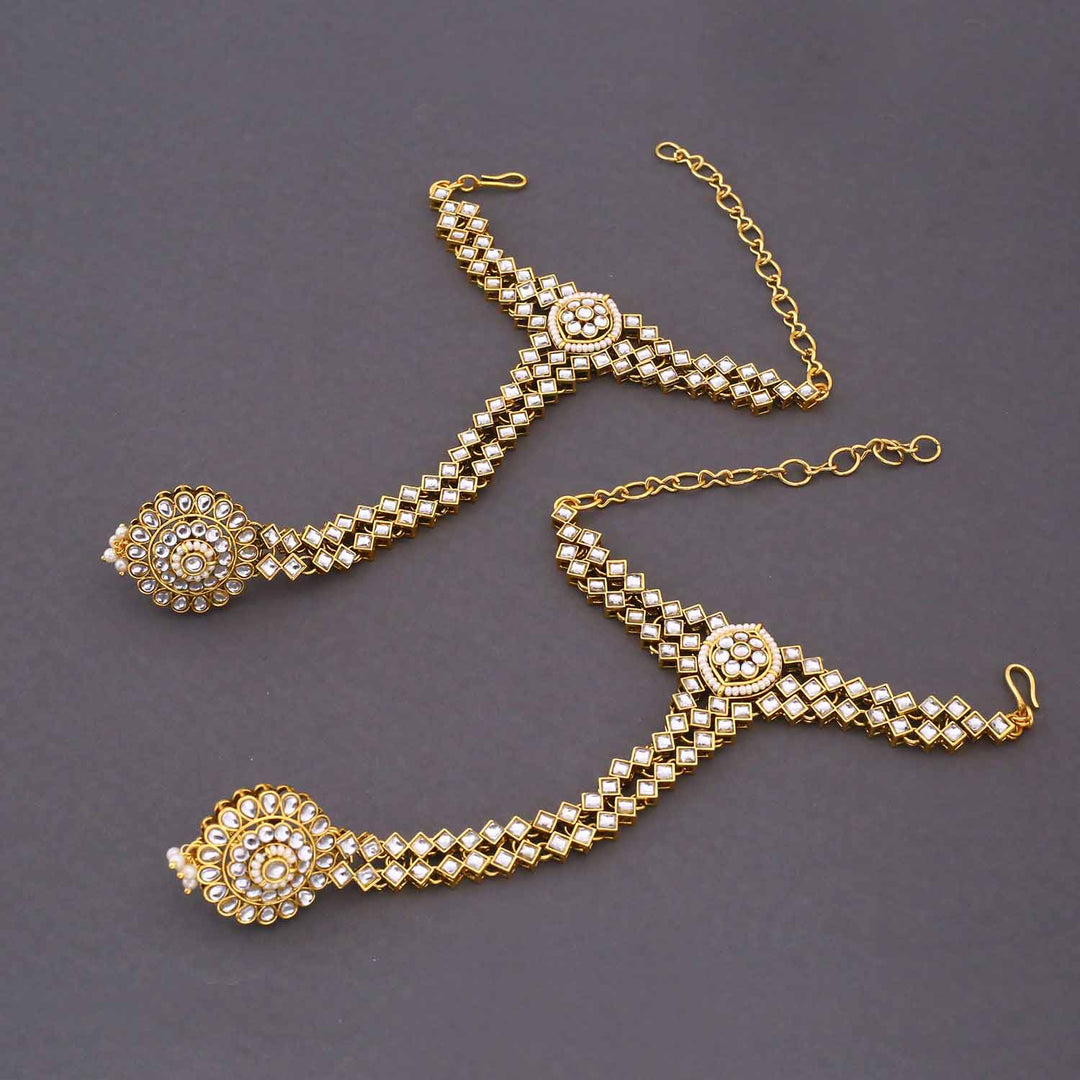 Ivory Charita Kundan Bridal Jewellery Set