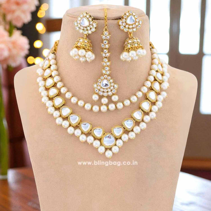 Ivory Virika Kundan Jewellery Set