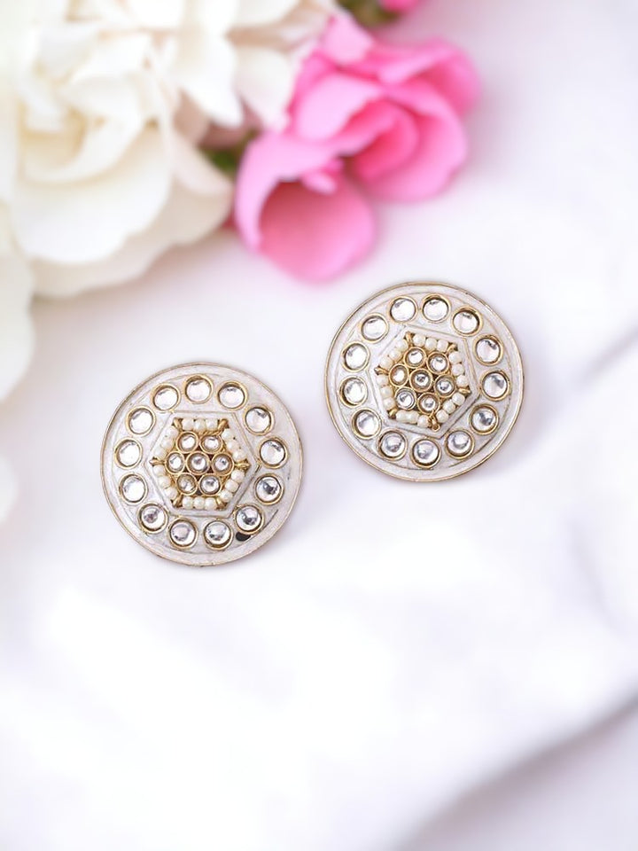 Ivory Damini Studs