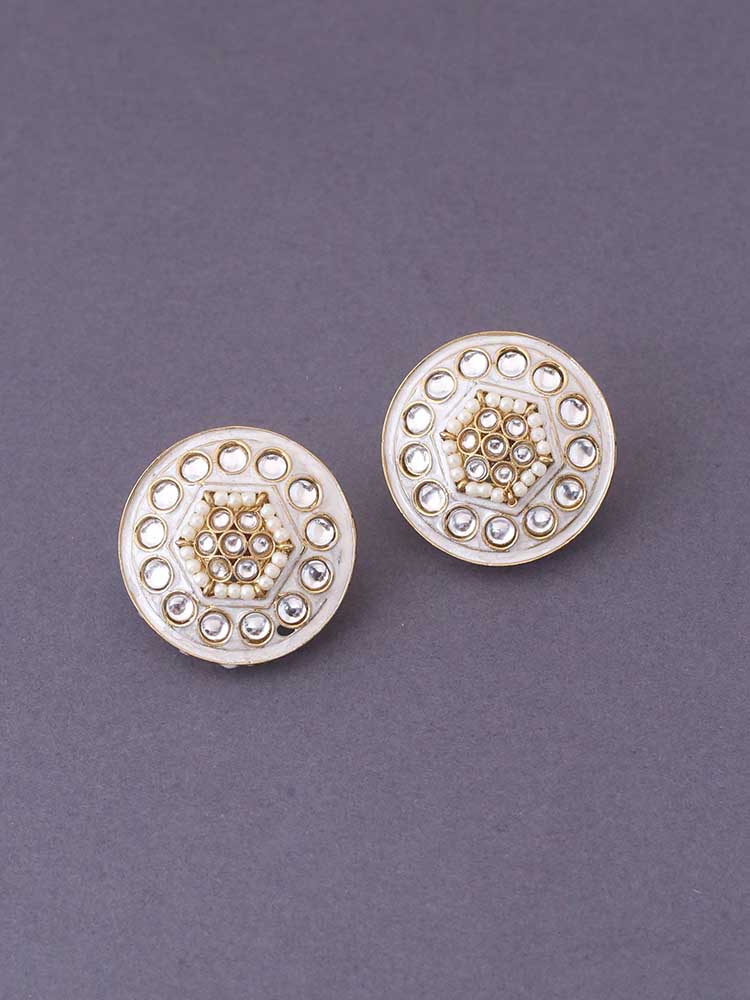 Ivory Damini Studs