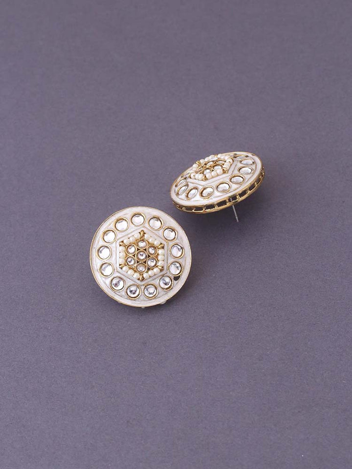 Ivory Damini Studs