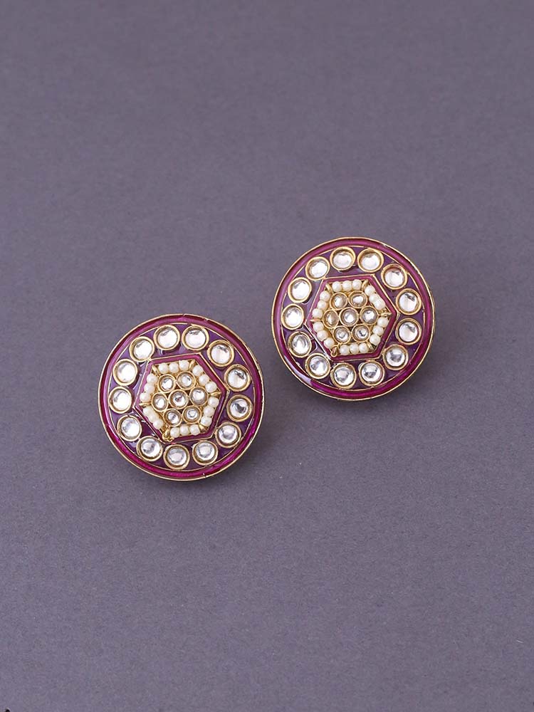 Purple Damini Studs