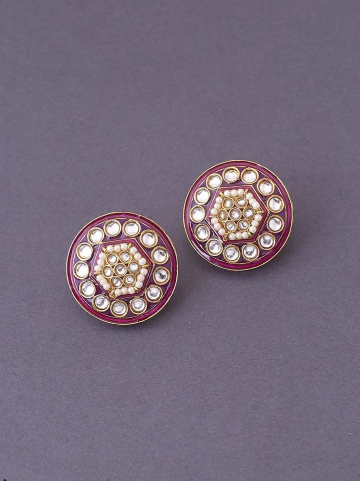 Purple Damini Studs