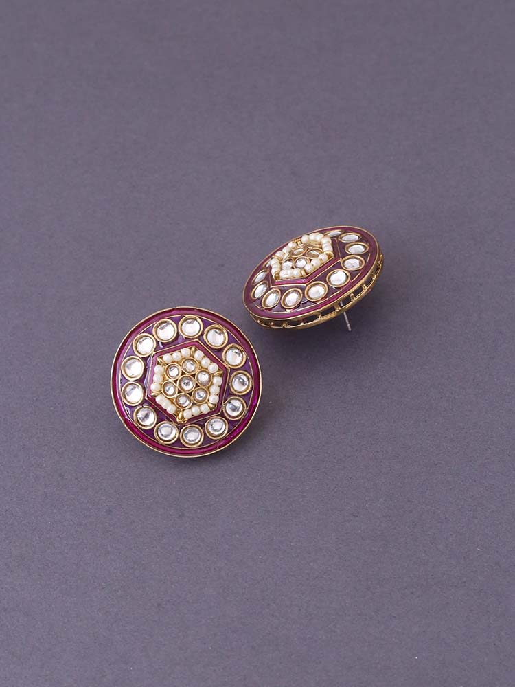 Purple Damini Studs