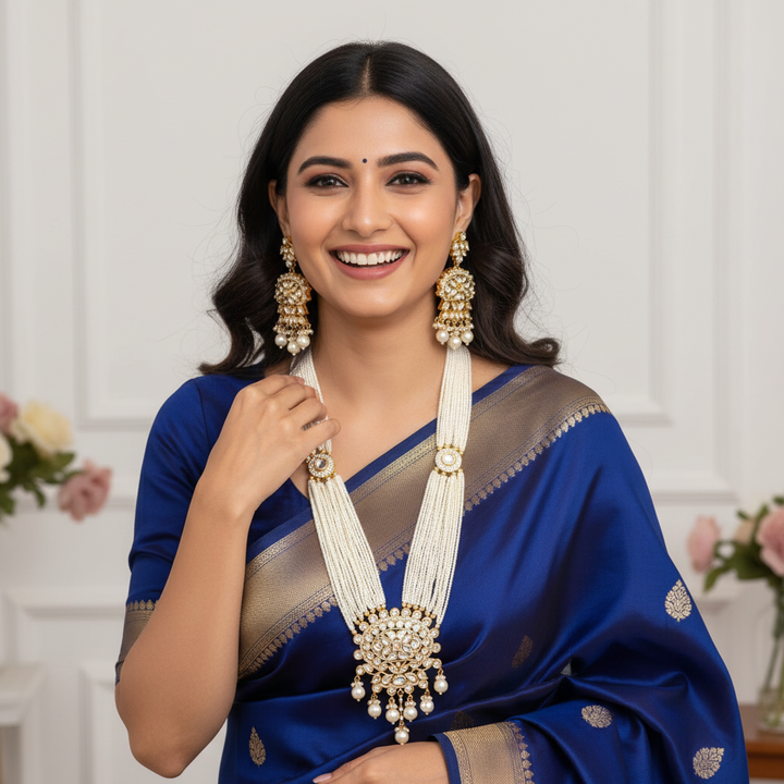 Ivory Darika Kundan Jewellery Set