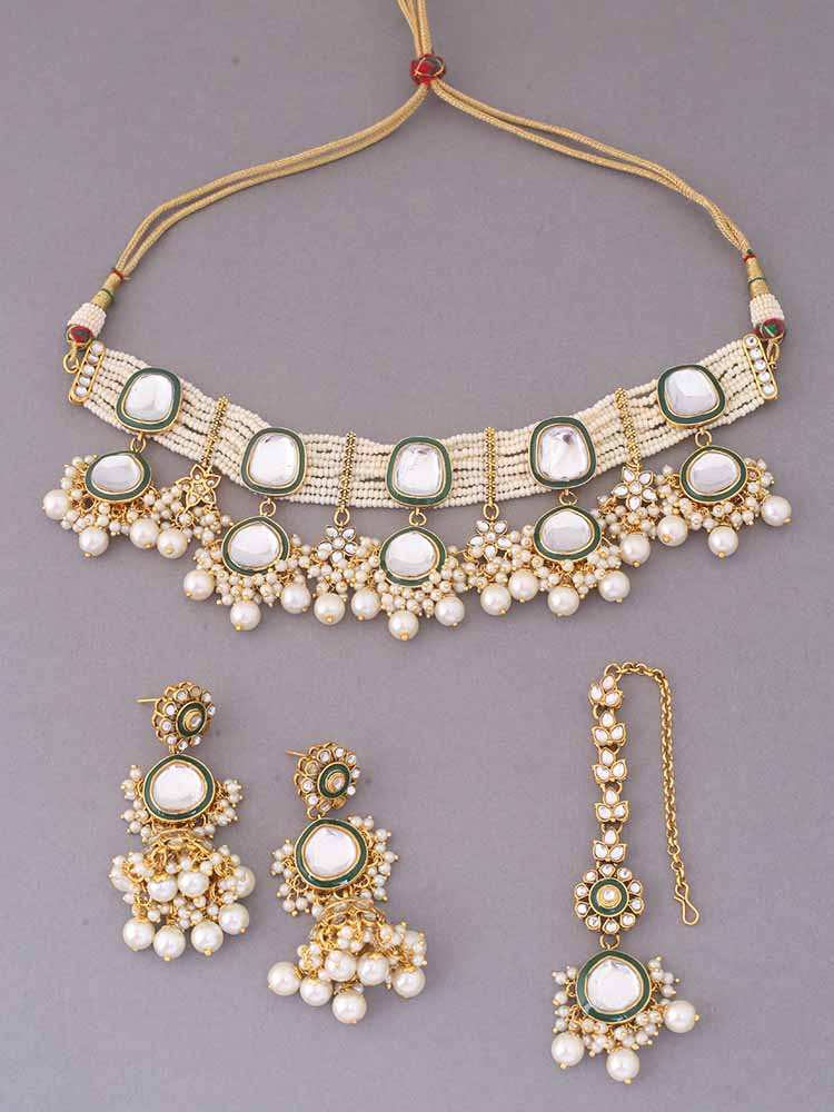 Ivory Deepti Kundan Jewellery Set
