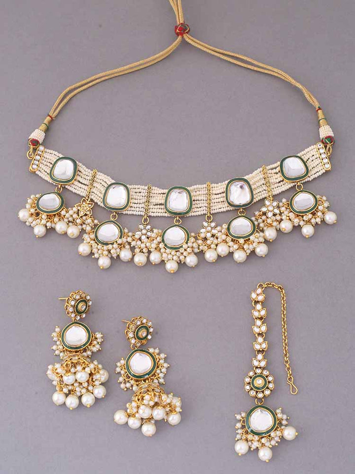 Ivory Deepti Kundan Jewellery Set