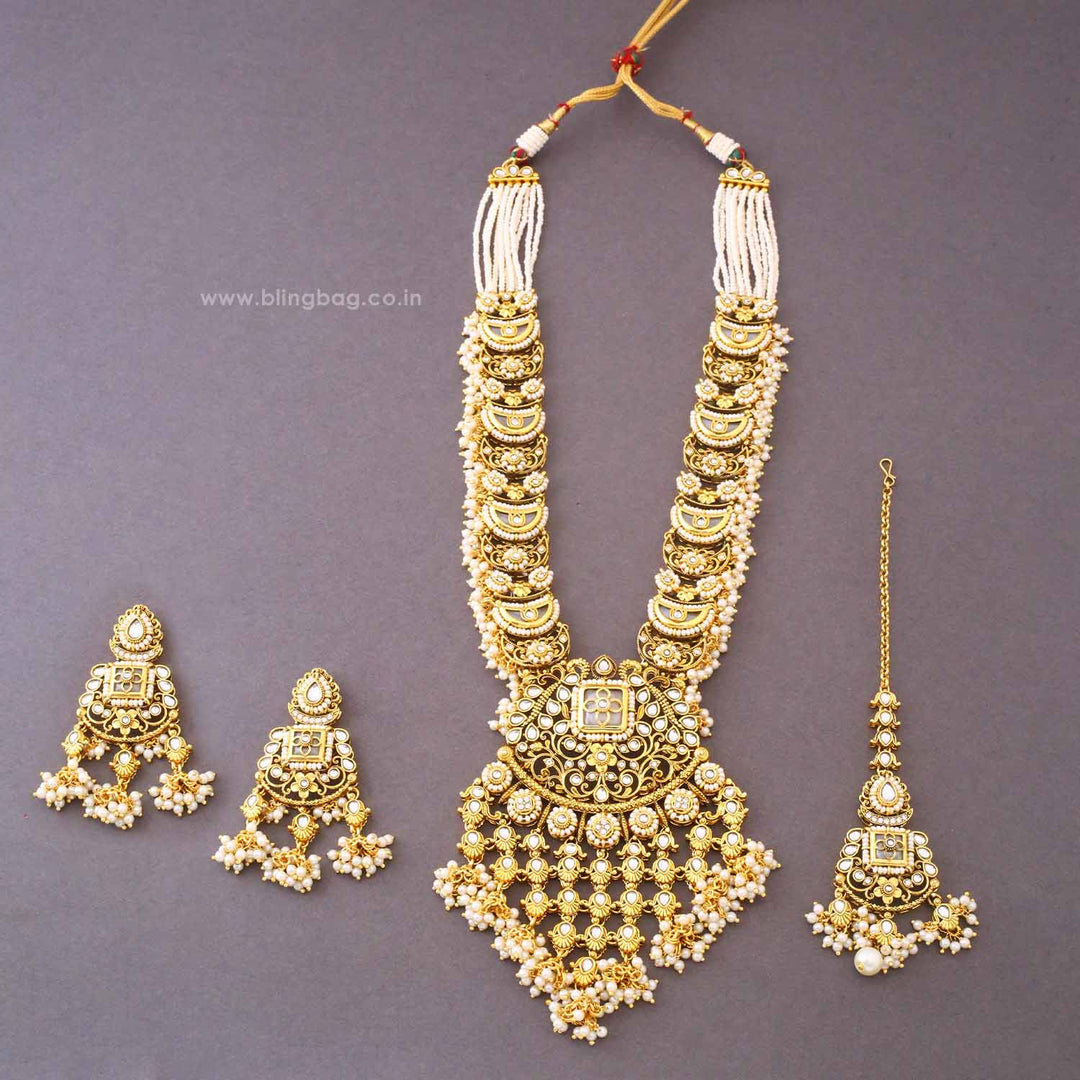Ivory Devikaara Kundan Jewellery Set - New Arrival