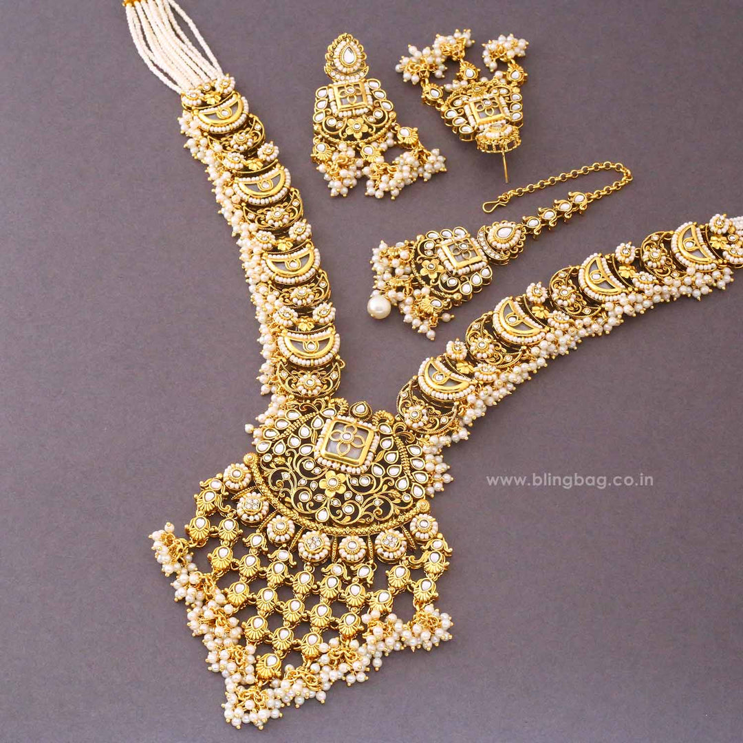 Ivory Devikaara Kundan Jewellery Set - New Arrival
