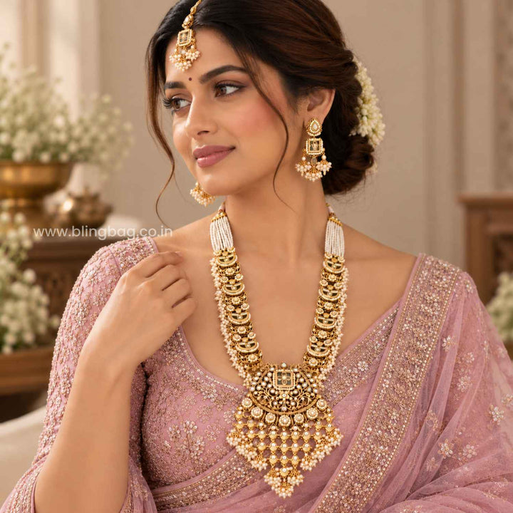 Ivory Devikaara Kundan Jewellery Set - New Arrival
