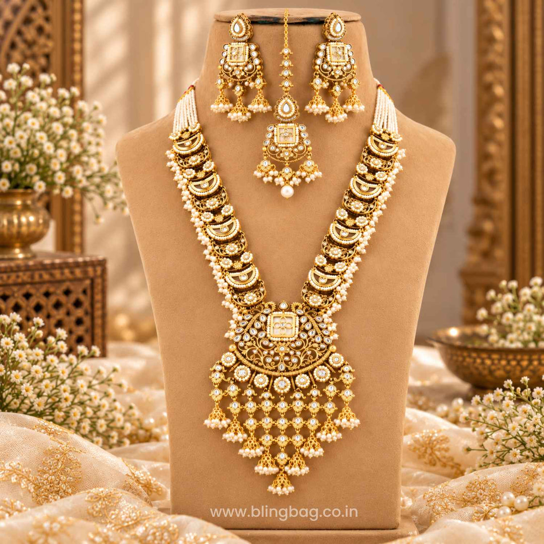 Ivory Devikaara Kundan Jewellery Set - New Arrival