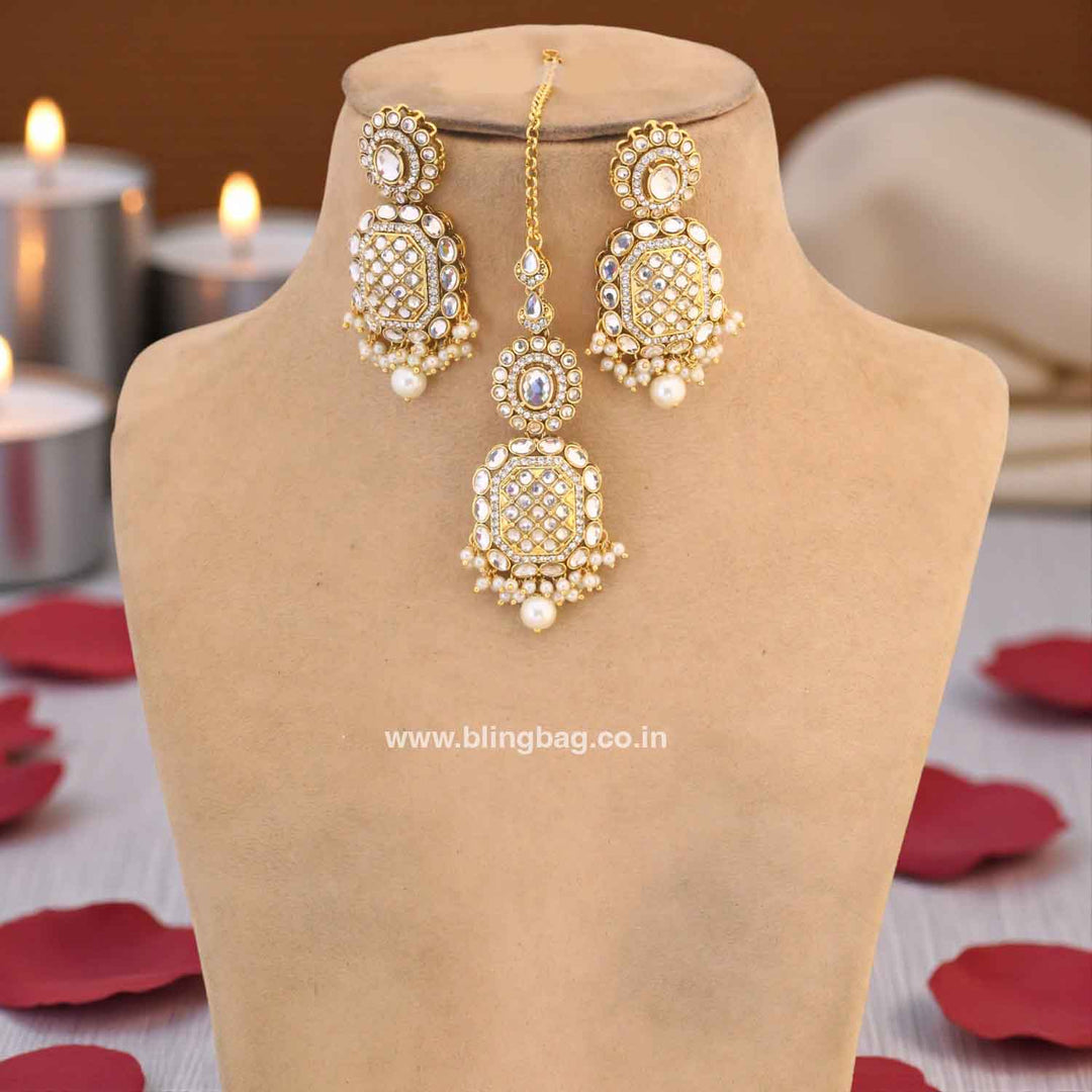 Ivory Dharini Kundan Jewellery Set