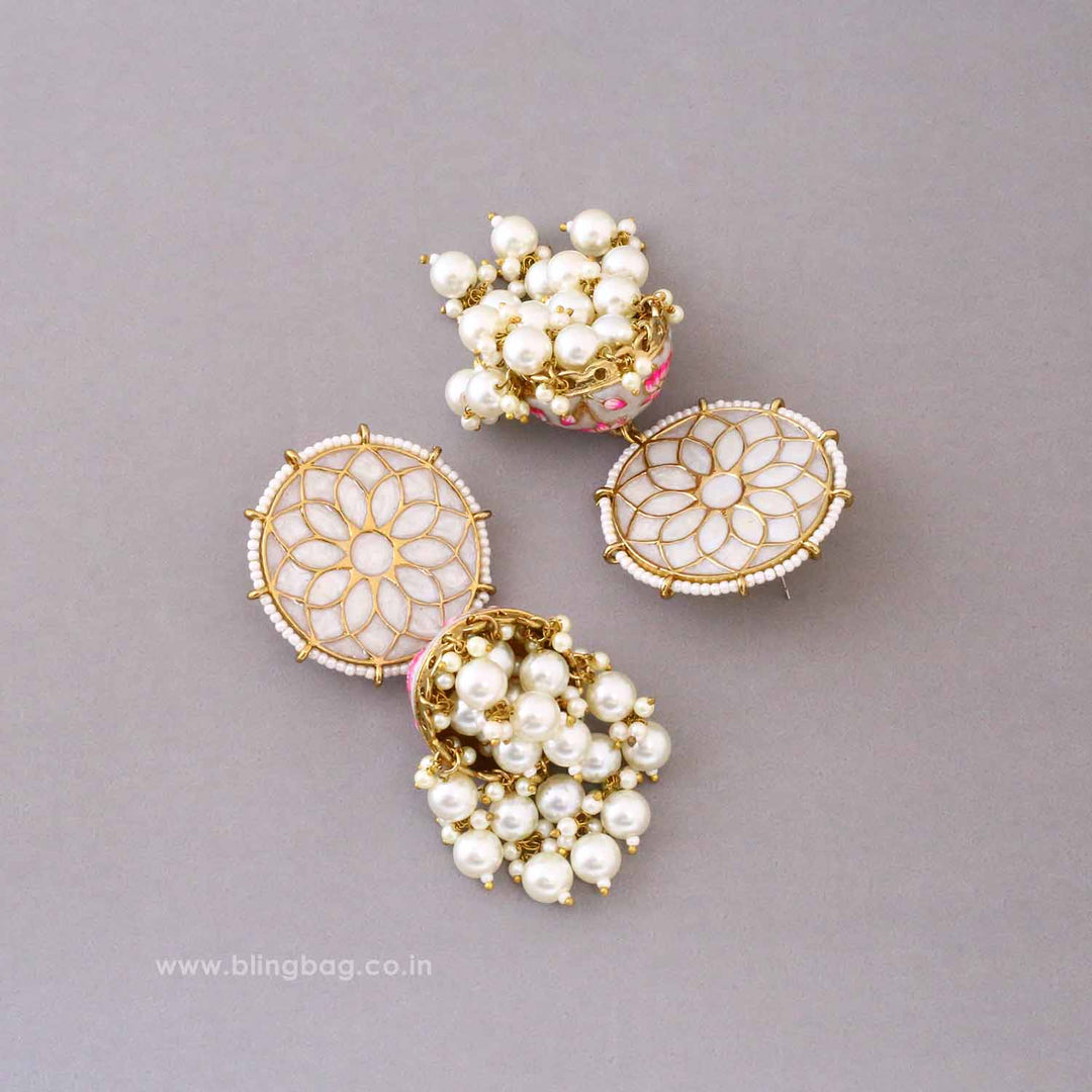 Ivory Gamini Jhumkis