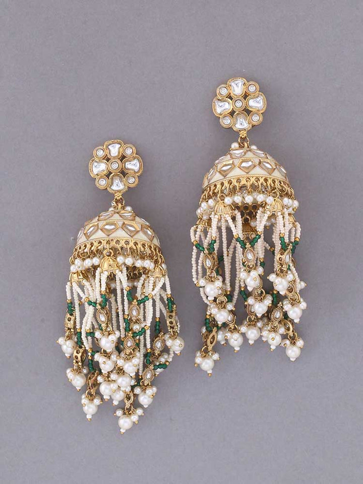 Ivory Girina Ethnic Jhumkis