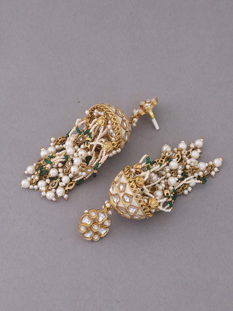 Ivory Girina Ethnic Jhumkis