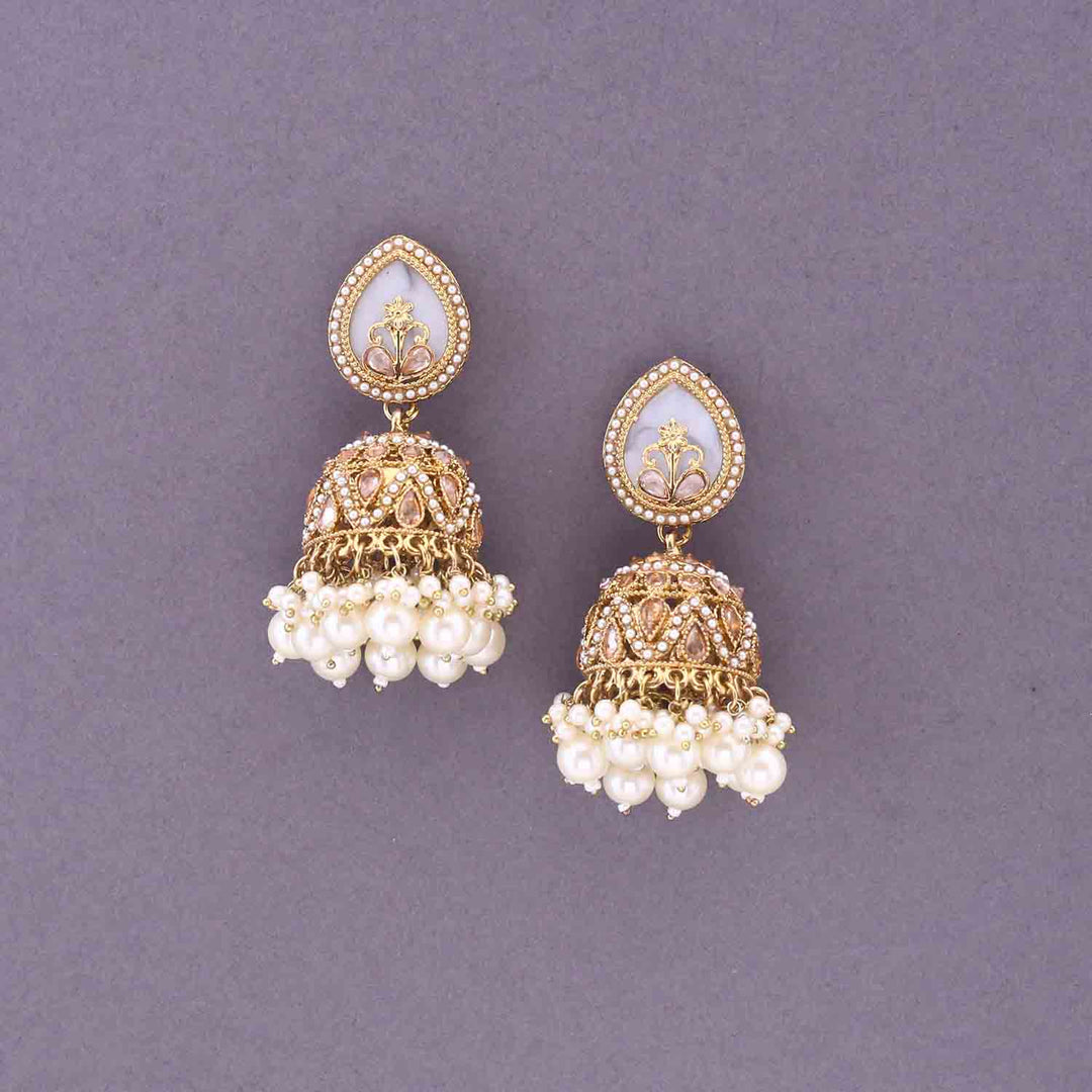 Ivory Hoor Punjabi Jhumkis